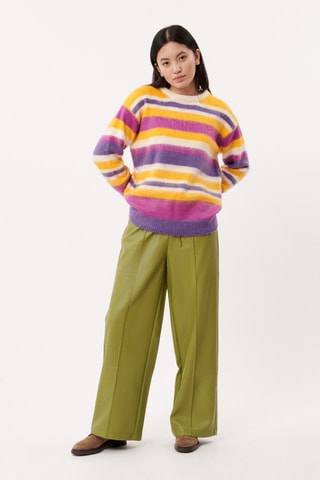 Wollen en Alpacawollen Trui Marla - Geel en Paars