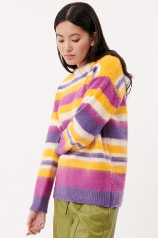 Wollen en Alpacawollen Trui Marla - Geel en Paars