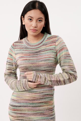 Trui-jurk Yuksel - Roze en Zeegroen