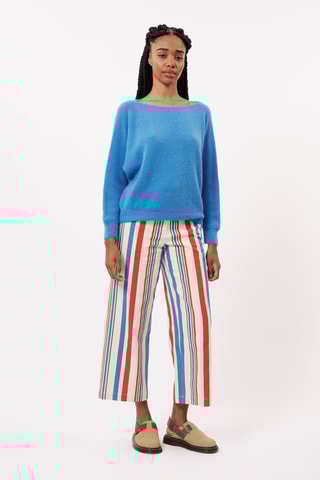 Wollen Alpacawollen Trui Sylvie - Felblauw