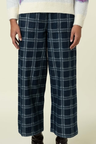 Rechte Broek Hoge Taille Gabriella - Donkerblauw