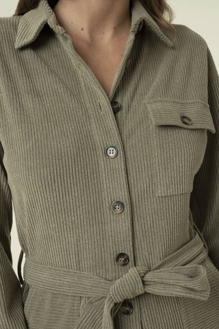 Tuta in velluto Talyssa - Kaki