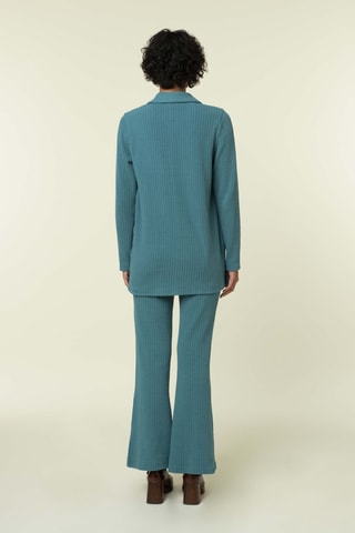 Wijde Broek Hoge Taille Perle - Pauwblauw