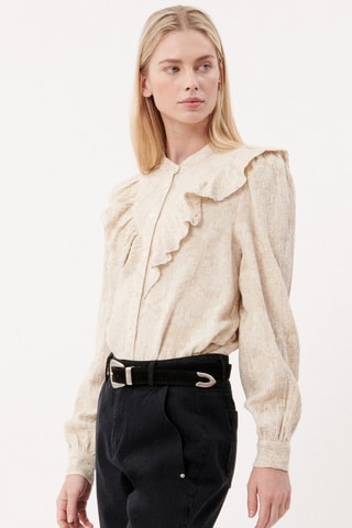 Linnen Top Shirley - Beige