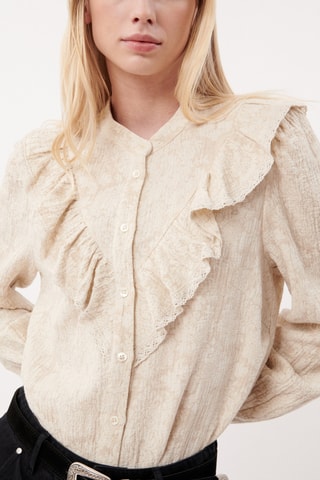 Linnen Top Shirley - Beige