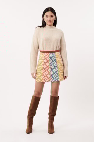 Rechte Rok Salome - Geel en Hemelsblauw