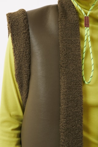 Giacca senza maniche double face Caja - Kaki