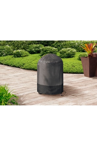 Funda para barbacoa redonda - Gris y negro