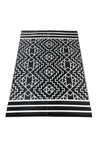 Alfombra de exterior Inca - Negro y blanco