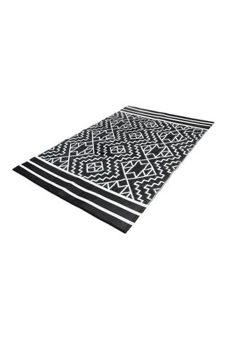 Alfombra de exterior Inca - Negro y blanco