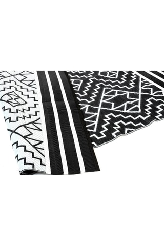 Alfombra de exterior Inca - Negro y blanco