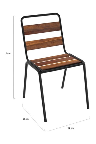 4 sillas de jardín Acacia