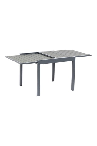 Mesa de jardín extensible de polywood gris antracita 90-180 cm 