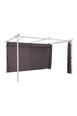 Cortina y triángulo para pérgola - 390 x 215 cm