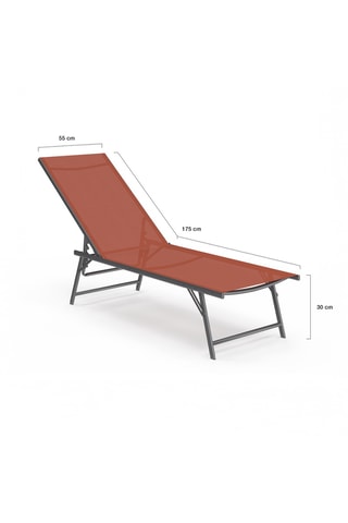 2 hamacas inclinables - 175 x 55 x 30 cm