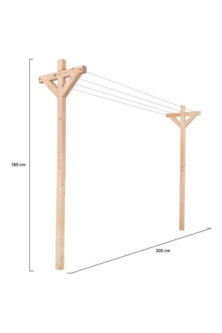 Tendedero de pino canadiense - 12 m para tender