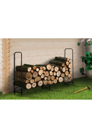 Leñero con patas de gran capacidad con funda negra