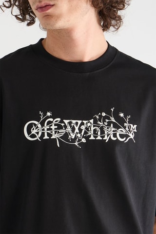 T-shirt Skull Flower - Zwart