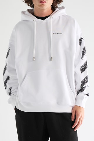 Sweater met Capuchon Pixel Diag - Wit