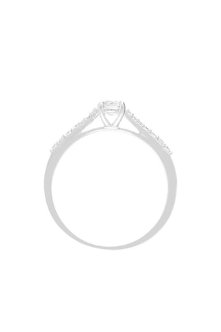 Verlovingsring Eternelle   Witgoud, Diamanten en Solitaire