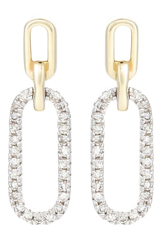 Oorbellen 
Geelgoud en Diamanten