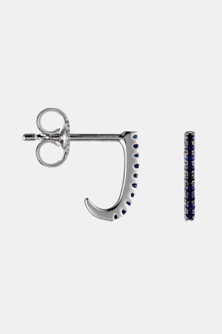 Oorbellen Rhea - Witgoud en Saffieren