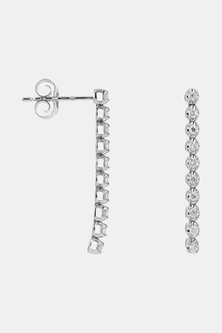 Oorbellen Rivière - Witgoud en Diamanten