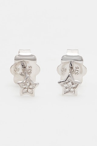 Oorbellen Etoile PM - Witgoud en Diamanten