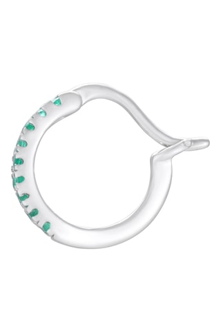 Oorbellen Faye - Witgoud en Smaragden