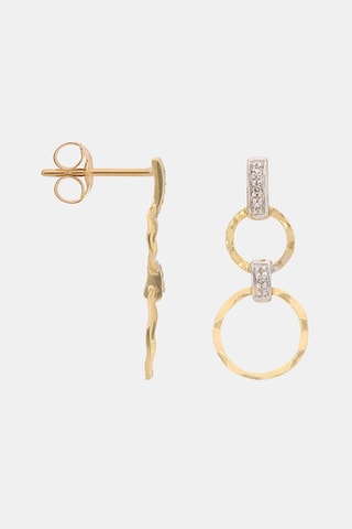 Oorbellen Gold circles - Geelgoud en Diamanten 