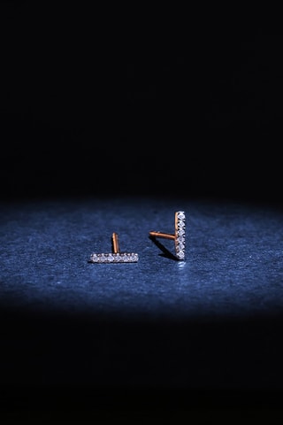 Oorbellen Precious Barrette   Roségoud en Diamanten 