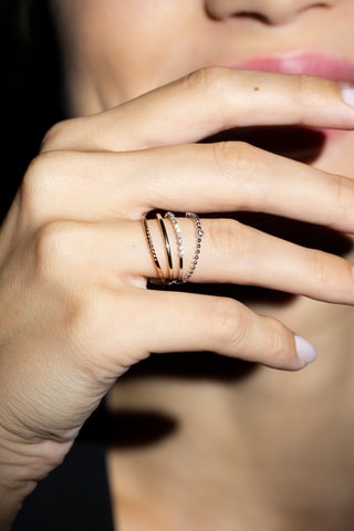 4 Ringen Harmonie - Geelgoud, Roségoud, Witgoud en Diamanten