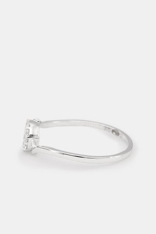 Ring Solitaire Dot  - Witgoud en Diamanten
