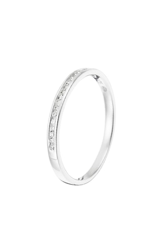 Trouwring  Rail  Witgoud en Diamanten