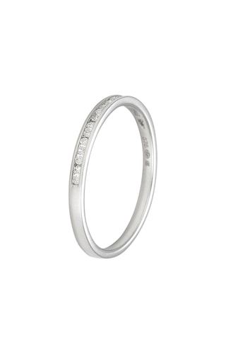 Trouwring  Rail  Witgoud en Diamanten