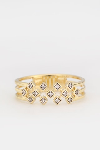 Ring Lindsey - Geelgoud en Diamant 0,05 Karaat