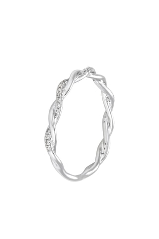 Ring Royale Torsade Witgoud en Diamanten