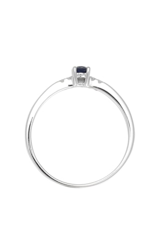 Ring Niylah - Witgoud, Diamanten en Saffier