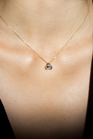 Hanger Noeud Elegance - Geelgoud en Diamanten