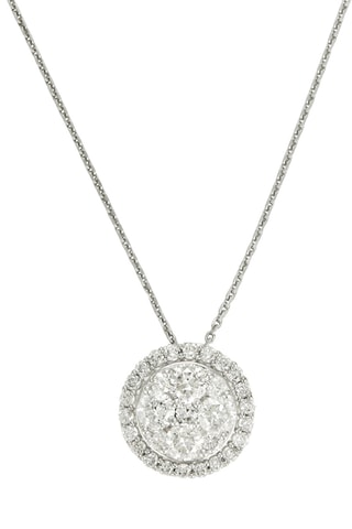 Ketting Zéphyr Witgoud en Diamanten