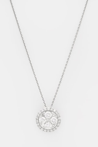 Ketting Zéphyr Witgoud en Diamanten