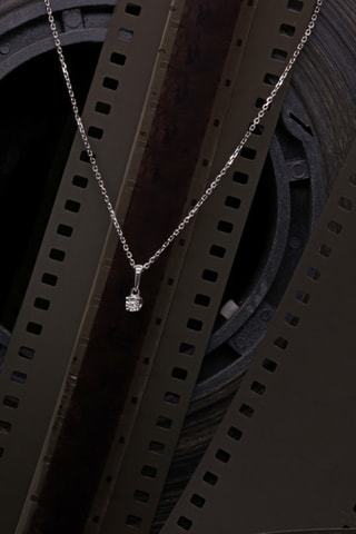 Hanger Brillantine  Witgoud en Diamant