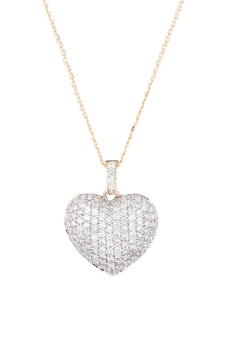 Ketting Love 
Geelgoud en Diamanten