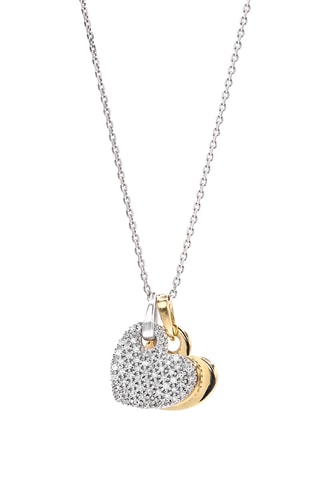Hanger Heart to heart - Geelgoud, Witgoud en Diamanten