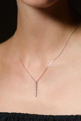 Hanger Rangée -  Witgoud en Diamanten 