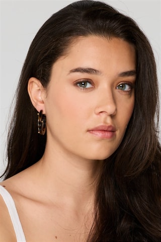 Créoles - Marron et doré