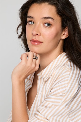 Bague - Pierre de soleil et labradorite