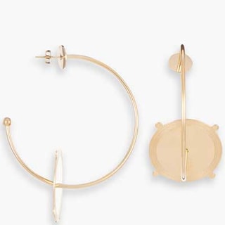 Boucles d'oreilles - Acier inoxydable doré