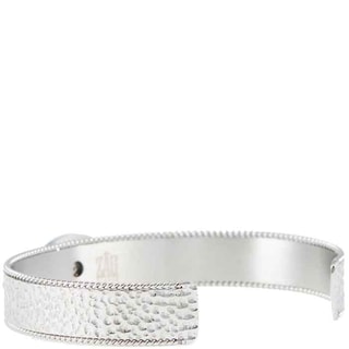 Jonc - Acier inoxydable argenté & lapis-lazuli bleue