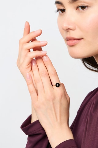 Bague - Doré et noir